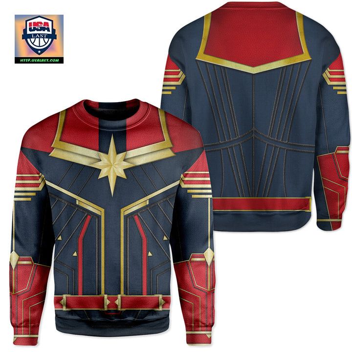 Captain America Costume Marvel Ugly Christmas Sweater