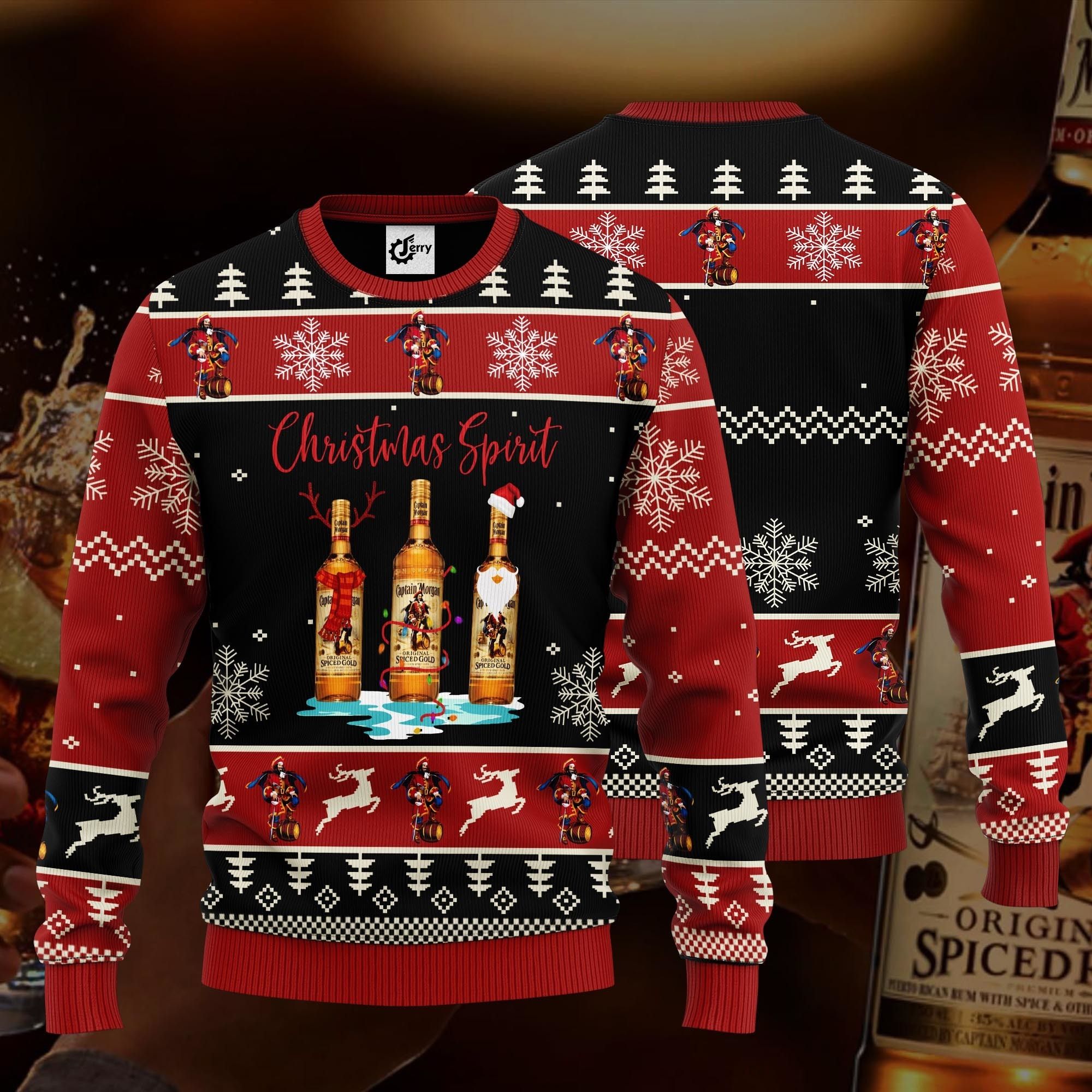 Captain Morgan Christmas Spirit Ugly Christmas Sweater