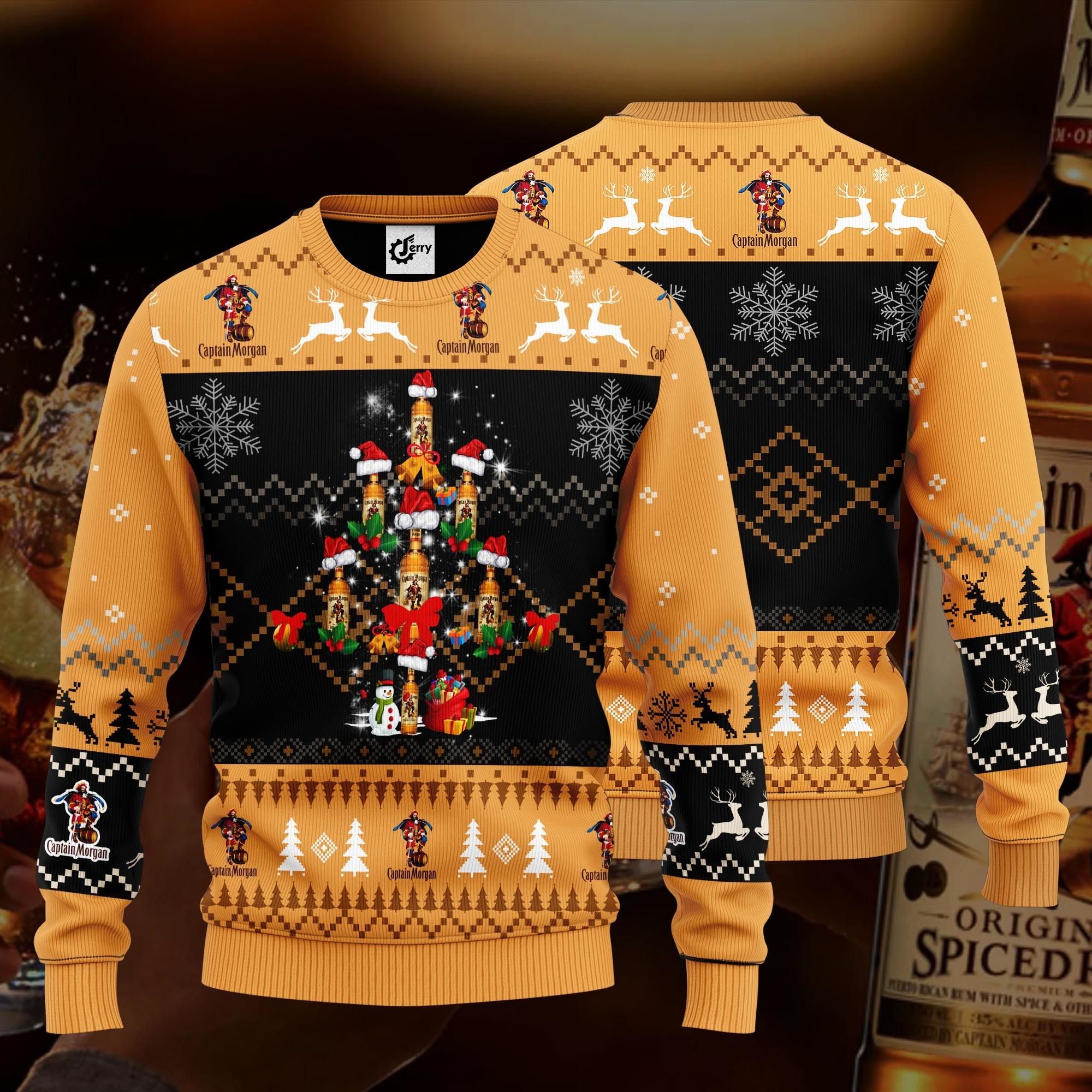 Captain Morgan Christmas Tree Ugly Christmas Sweater