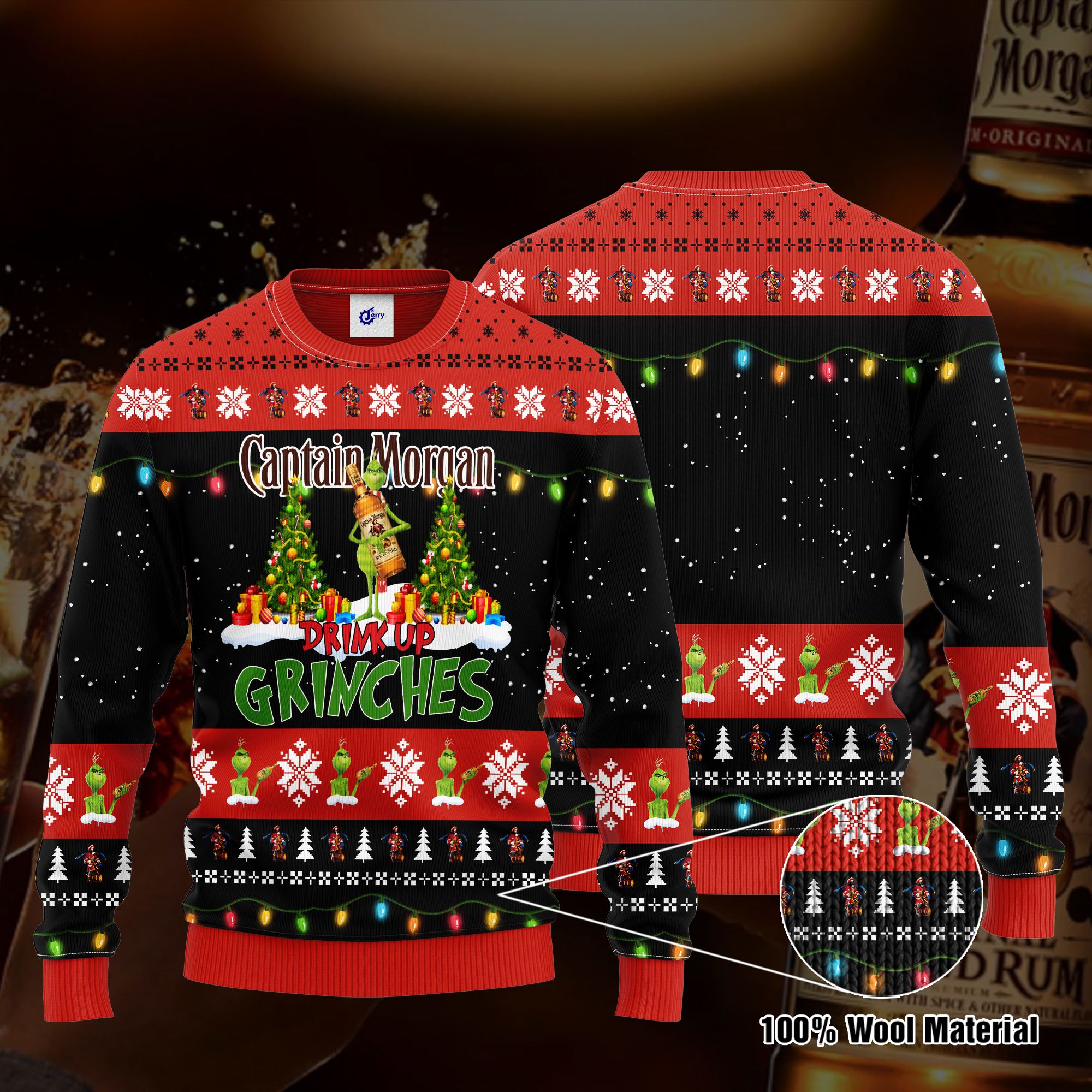 Captain Morgan Drink Up Grinches Ugly Christmas Sweater, Hoodie, Zip Hoodie, Bomber Jacket