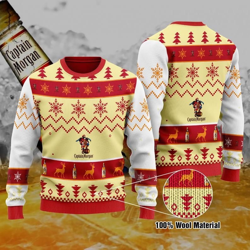 Captain Morgan Knitted Sweater Ugly Christmas Sweater