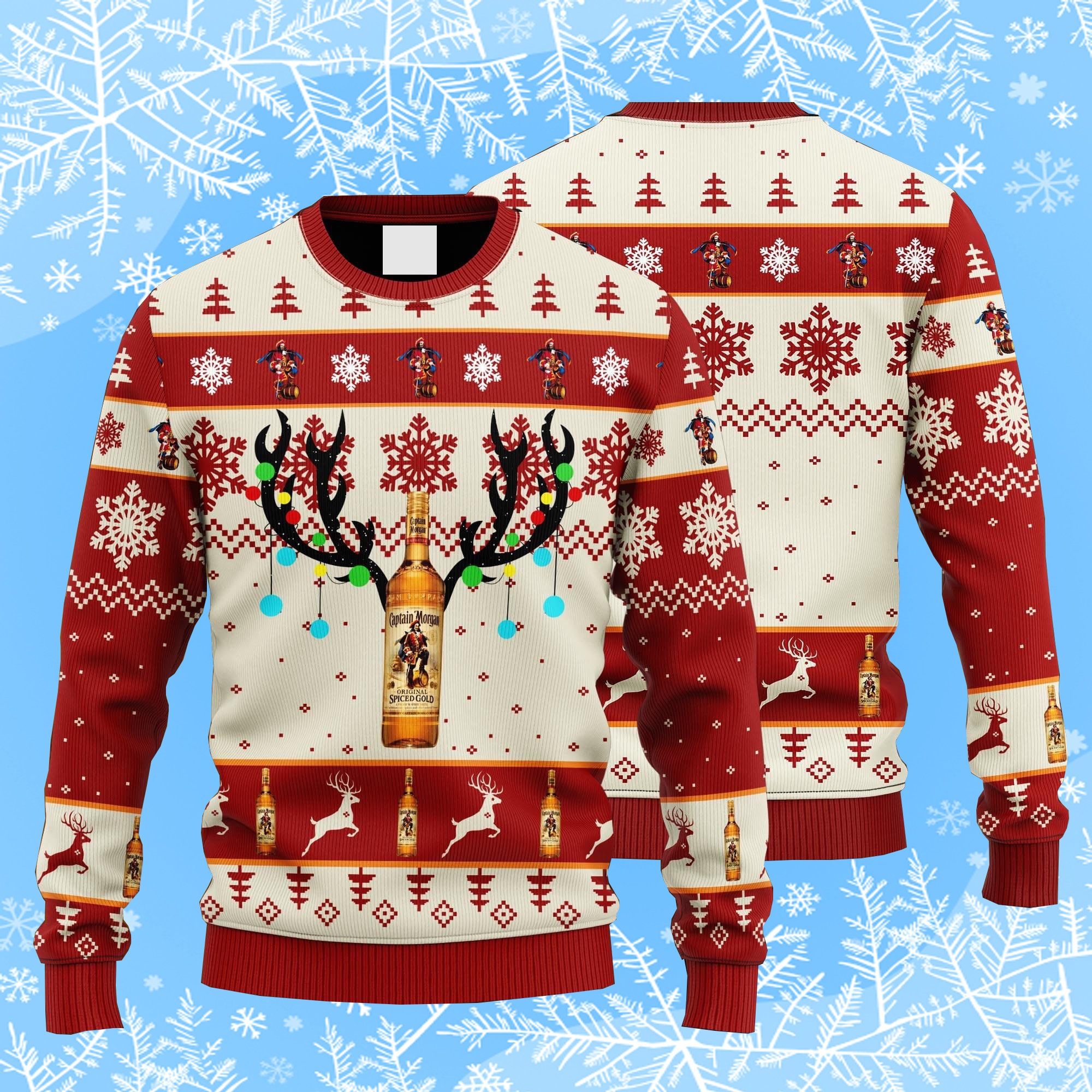 Captain Morgan Reindeer Ugly Christmas Sweater
