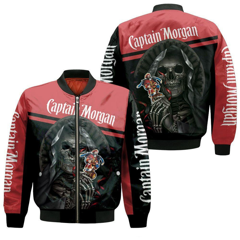 Captain Morgan Skull Maiden 3D Jersey Bomber Jacket | Streetwear Jacket for Men & Women | Fan Gift