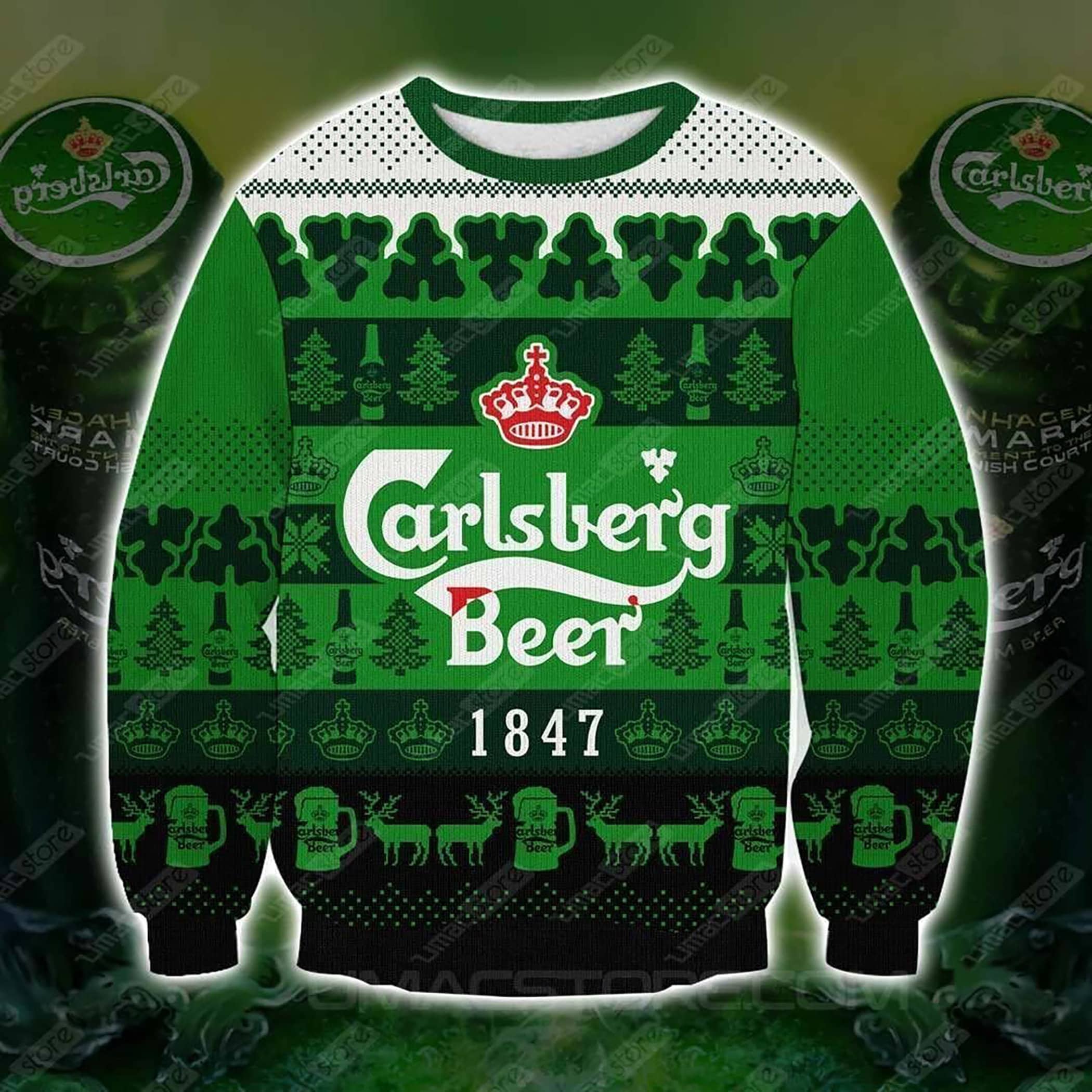 Carlsberg Print Ugly Christmas Sweater