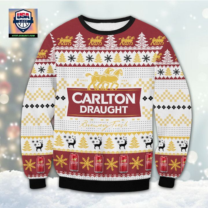 Carlton Draught Beer Ugly Christmas Sweater