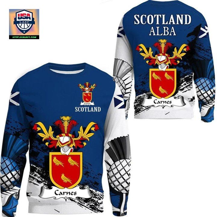 Carnes Scottish Family Crest Scotland Special Sweater 