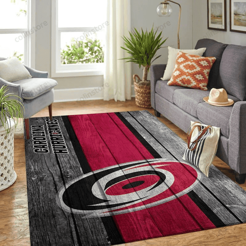 Carolina Hurricanes 5 3D Rectangle Area Rug – Full Print Carpet For Living Room & Bedroom Home Decor