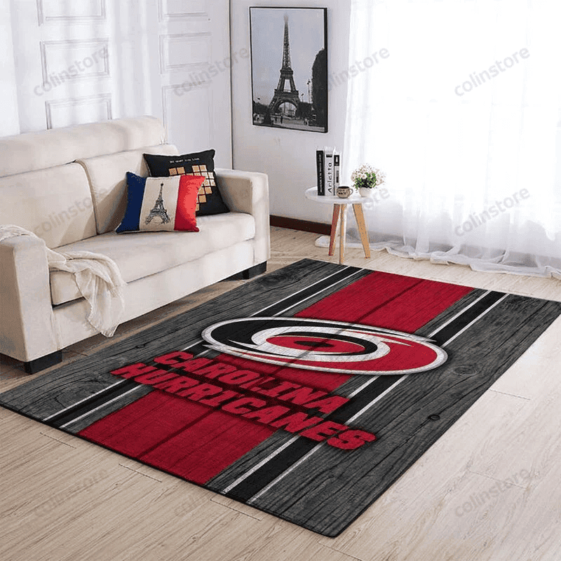 Carolina Hurricanes 6 3D Rectangle Area Rug – Full Print Carpet For Living Room & Bedroom Home Decor