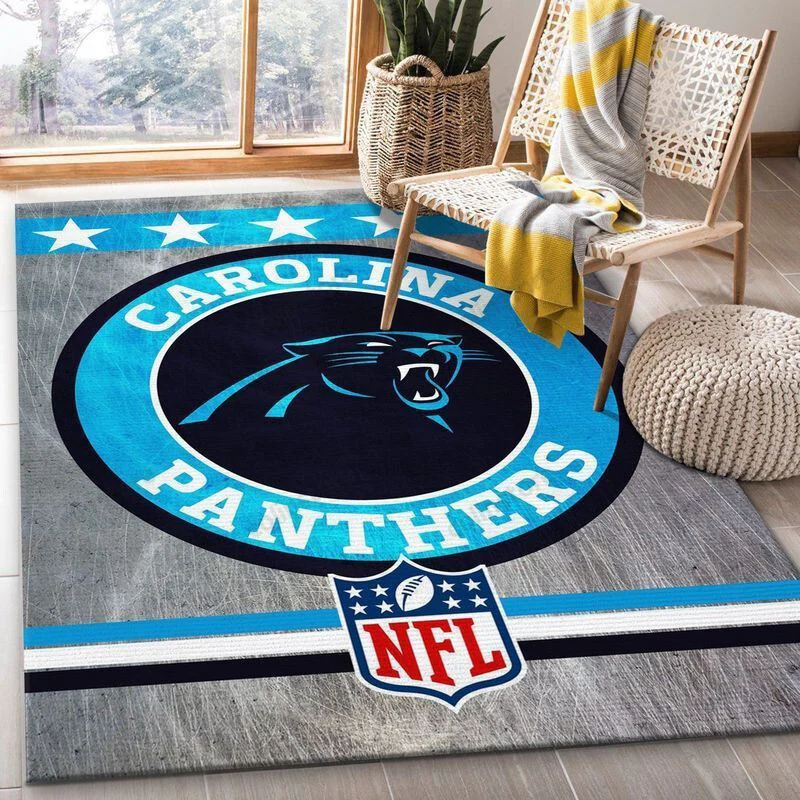 Carolina Panthers 30 3D Rectangle Area Rug – Full Print Carpet For Living Room & Bedroom Home Decor