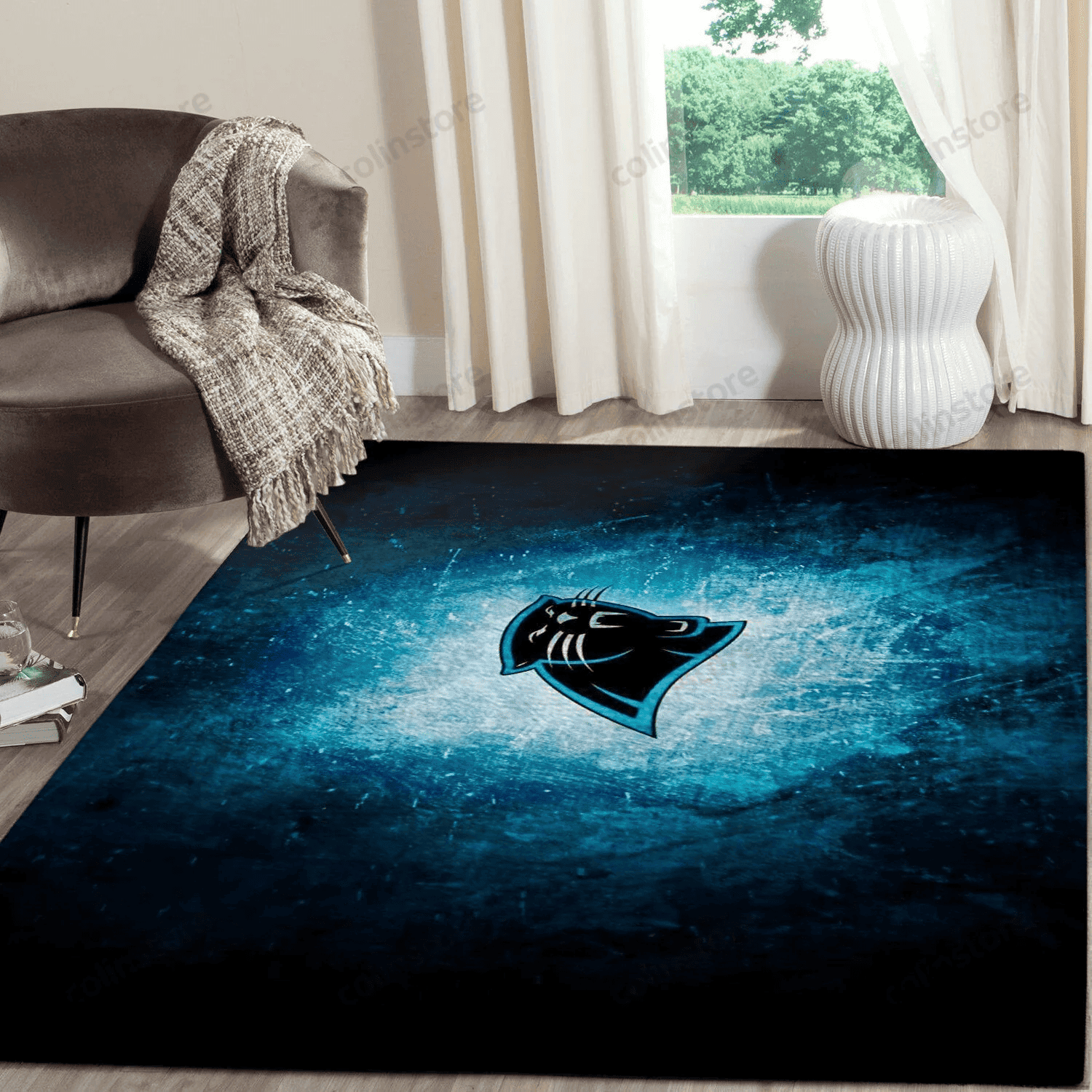 Carolina Panthers 3D Rectangle Area Rug – Full Print Carpet For Living Room & Bedroom Home Decor