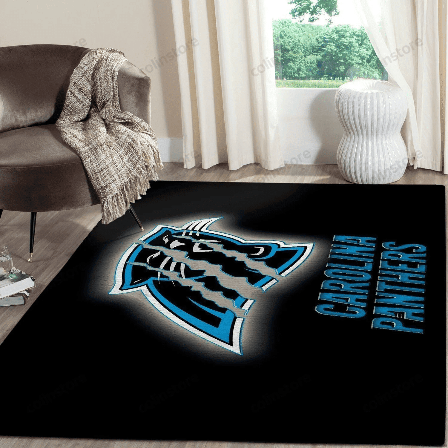 Carolina Panthers 3D Rectangle Area Rug – Full Print Carpet For Living Room & Bedroom Home Decor