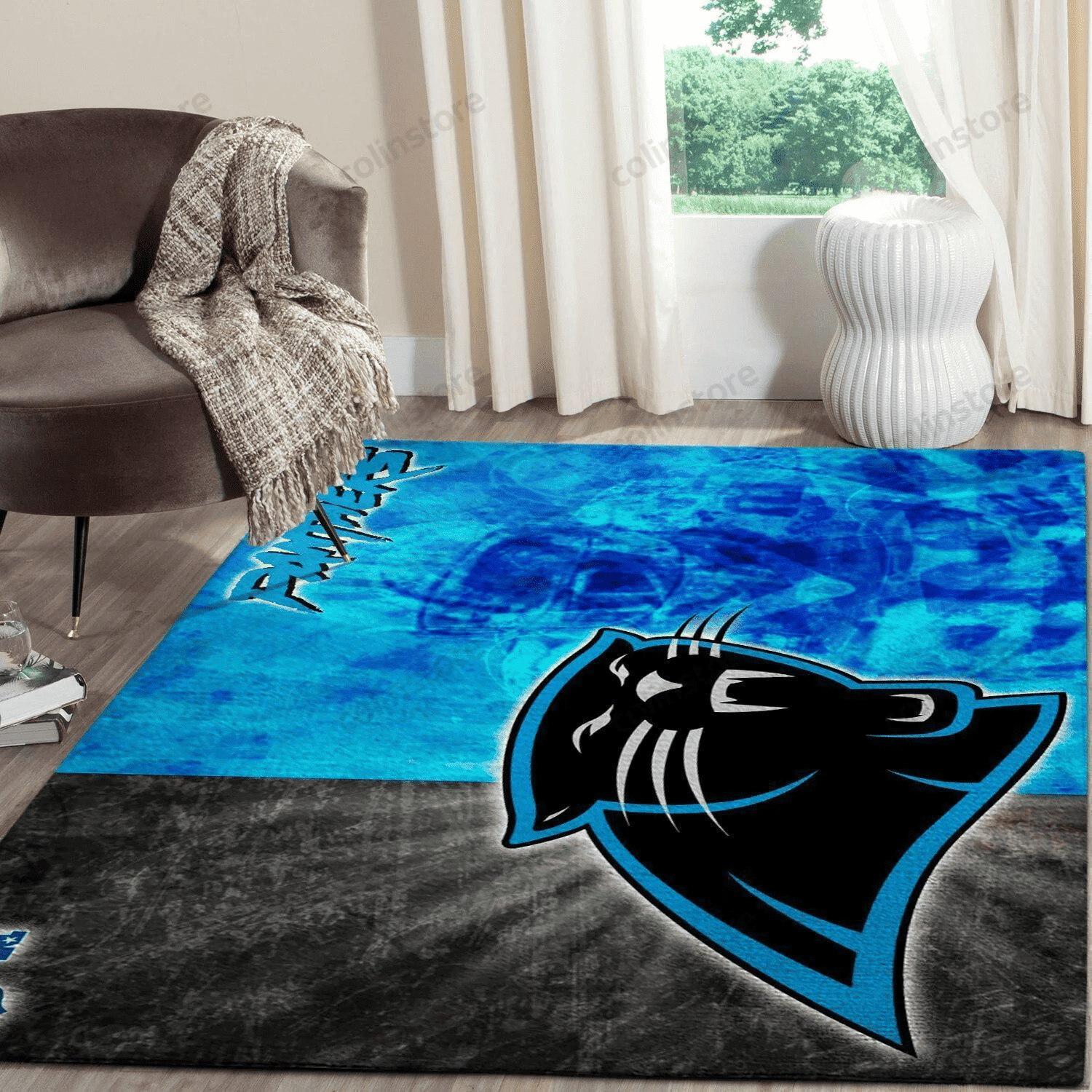 Carolina Panthers 3D Rectangle Area Rug – Full Print Carpet For Living Room & Bedroom Home Decor
