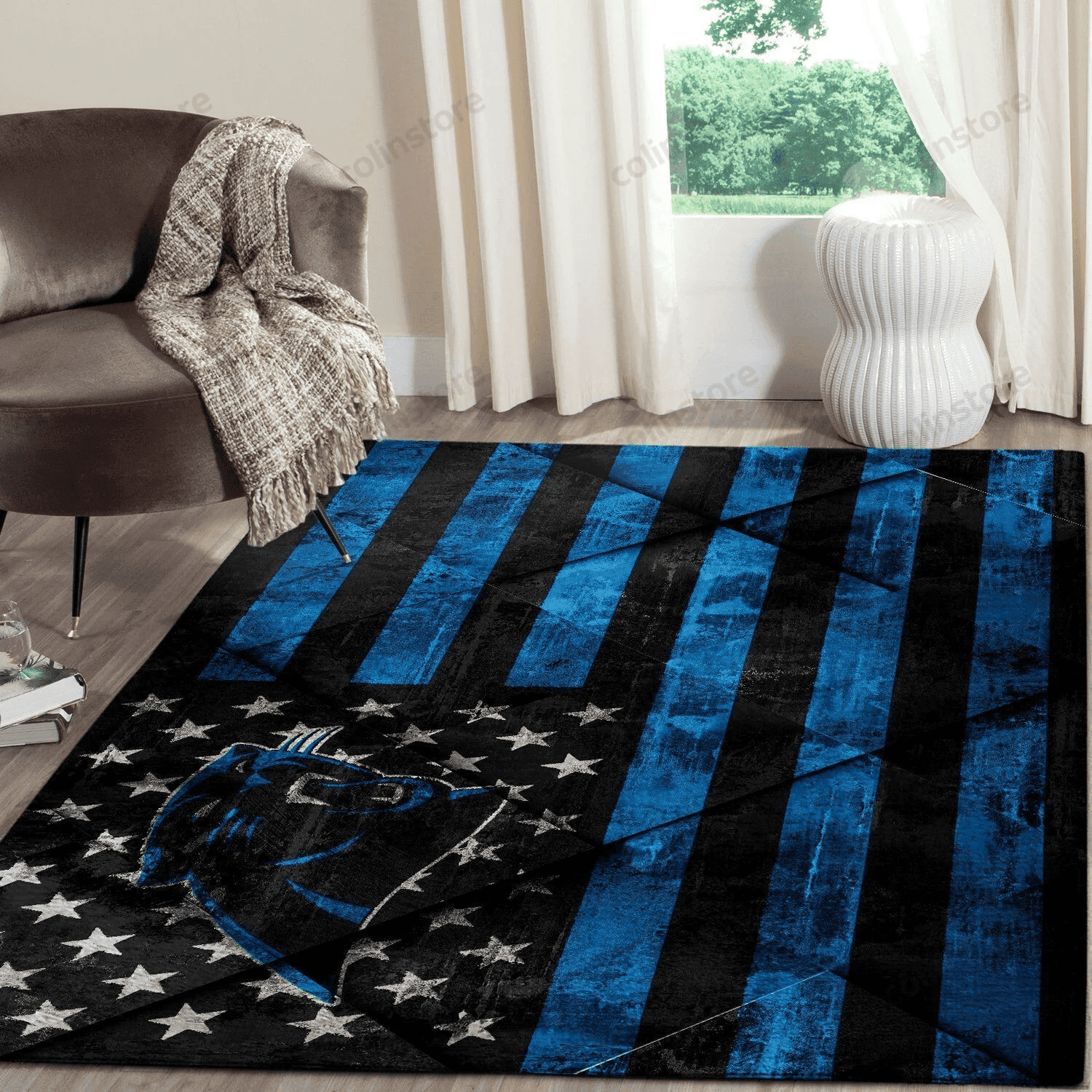 Carolina Panthers 3D Rectangle Area Rug – Full Print Carpet For Living Room & Bedroom Home Decor
