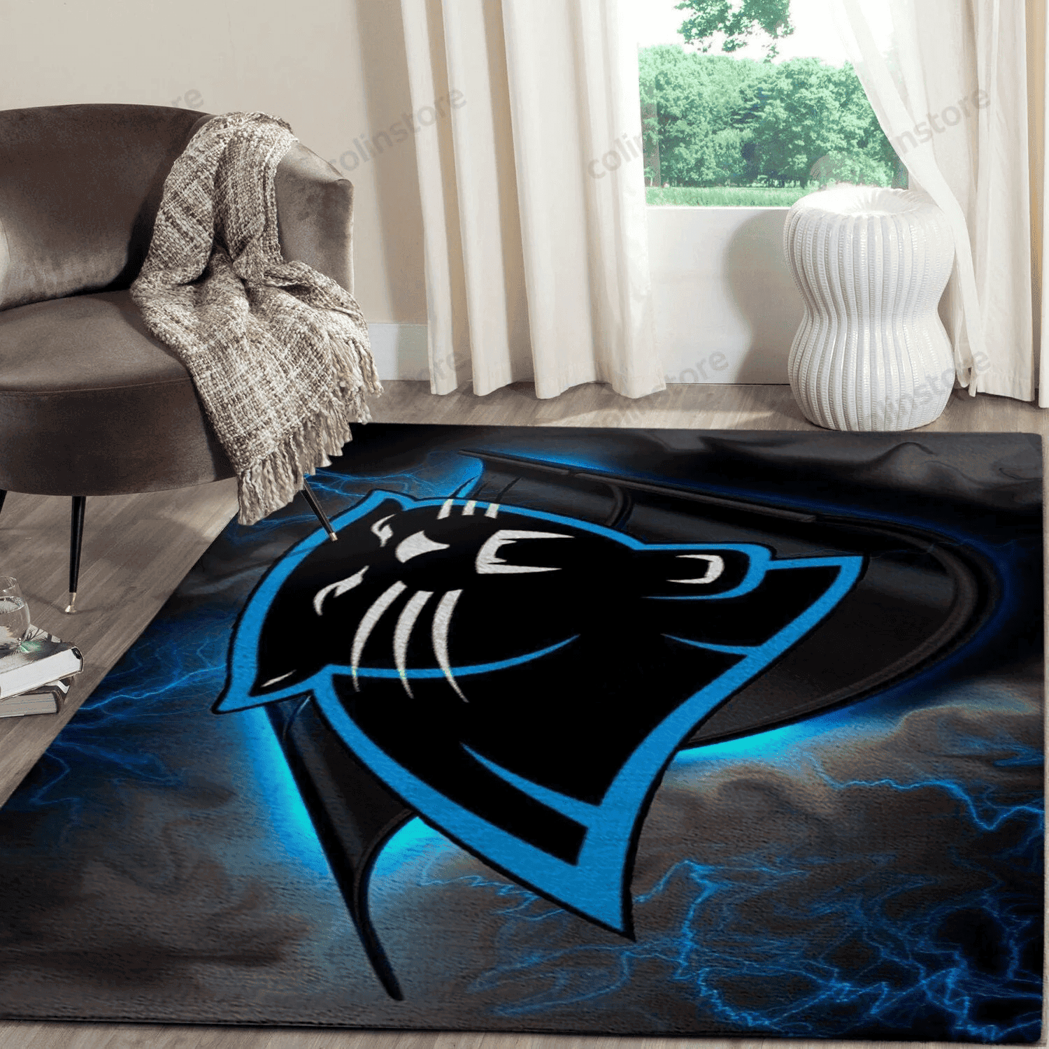 Carolina Panthers 3D Rectangle Area Rug – Full Print Carpet For Living Room & Bedroom Home Decor