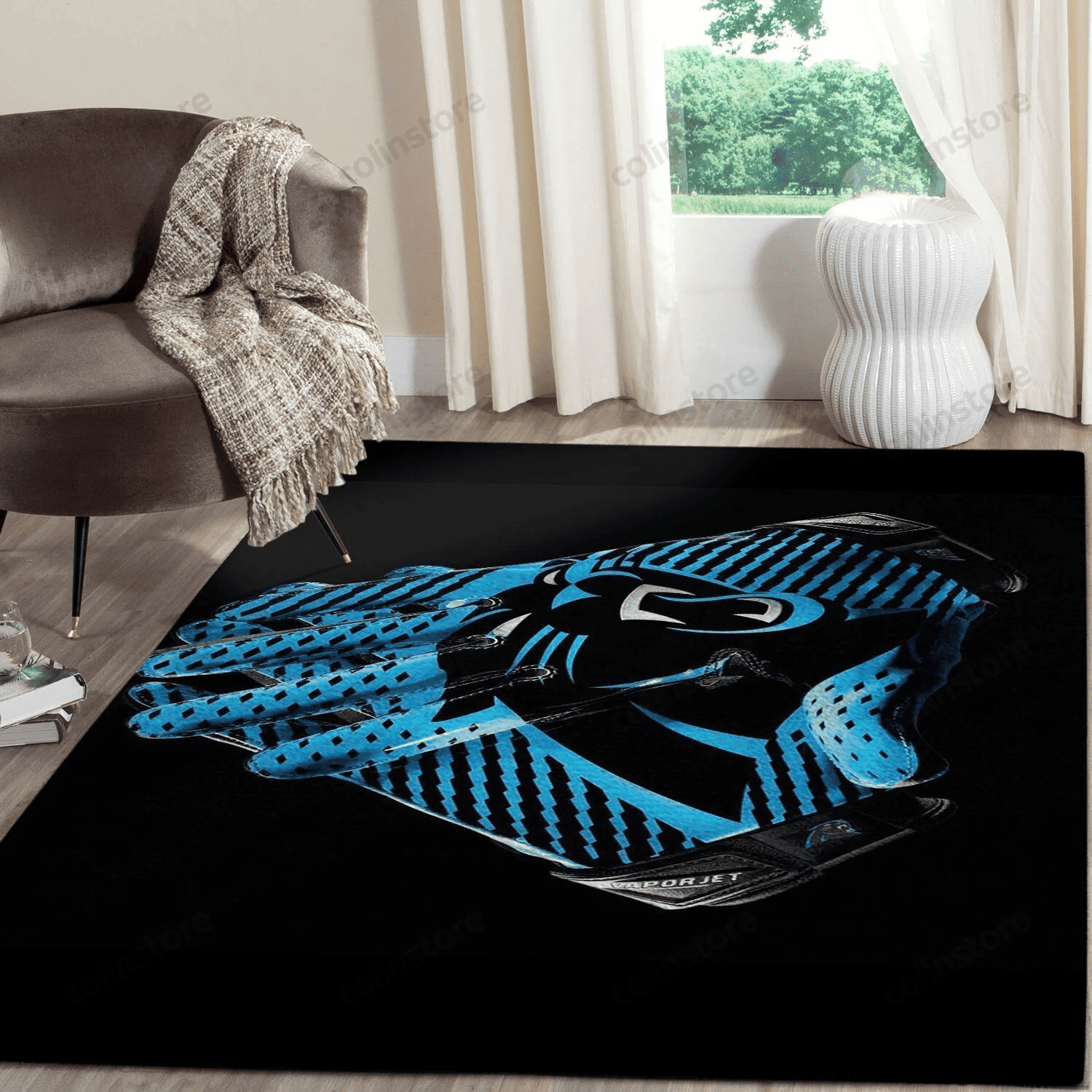 Carolina Panthers 3D Rectangle Area Rug – Full Print Carpet For Living Room & Bedroom Home Decor