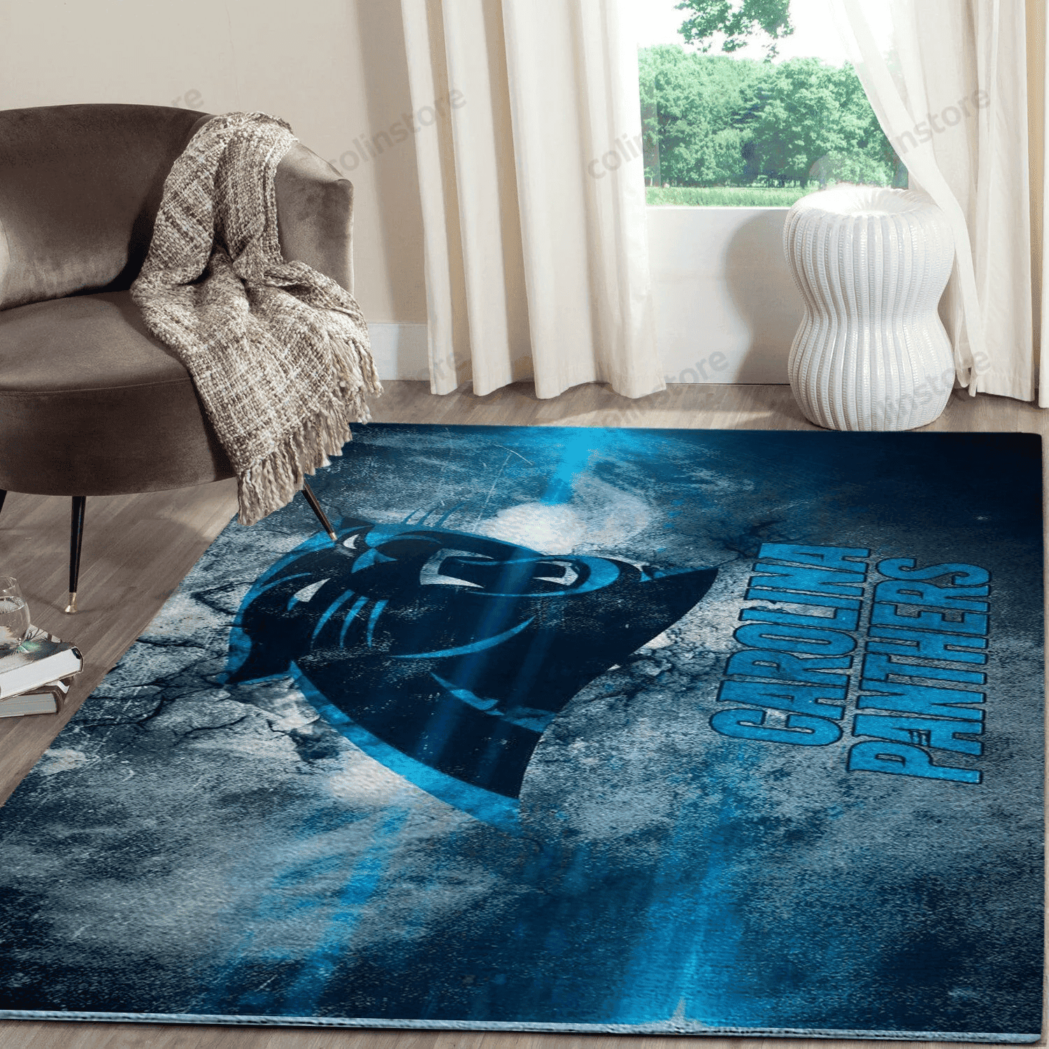 Carolina Panthers 3D Rectangle Area Rug – Full Print Carpet For Living Room & Bedroom Home Decor