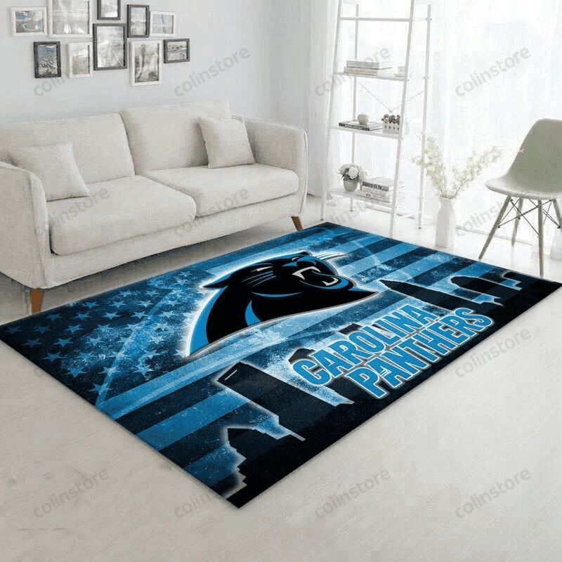 Carolina Panthers 40 3D Rectangle Area Rug – Full Print Carpet For Living Room & Bedroom Home Decor