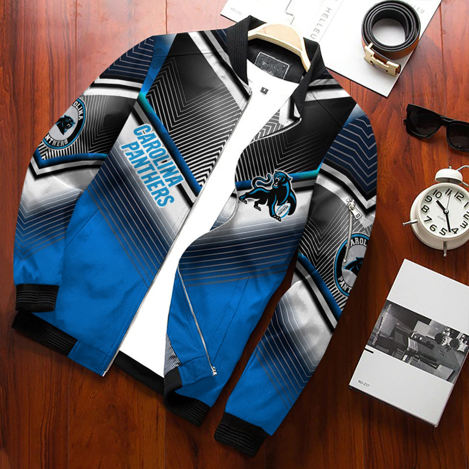 Carolina Panthers Bomber Jacket | NFL Team Jacket for Men & Women | Football Fan Gift