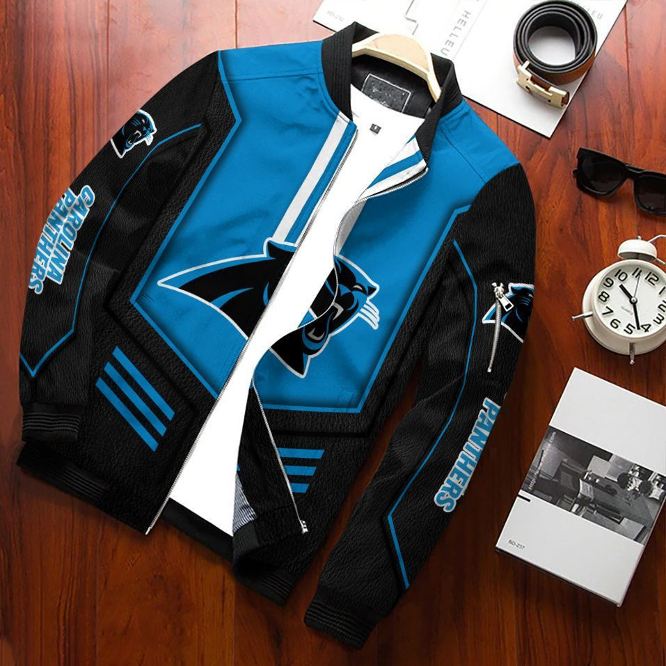 Carolina Panthers Bomber Jacket | NFL Team Jacket for Men & Women | Football Fan Gift
