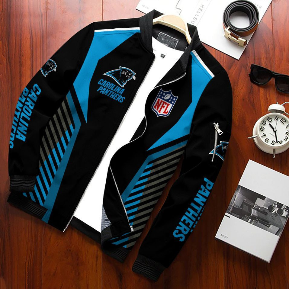 Carolina Panthers Bomber Jacket | NFL Team Jacket for Men & Women | Football Fan Gift