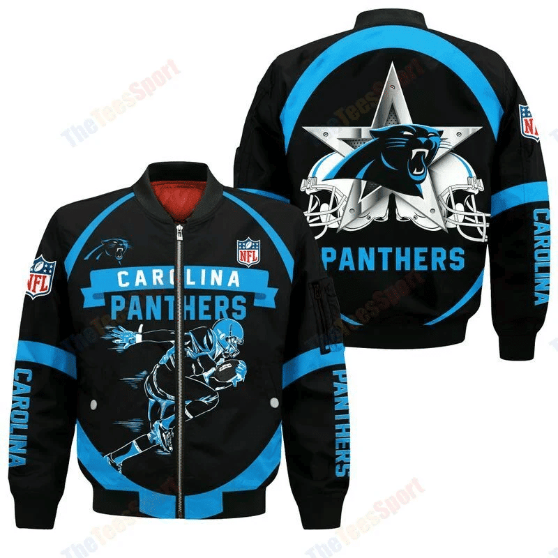 Carolina Panthers Bomber Jacket | NFL Team Jacket for Men & Women | Football Fan Gift