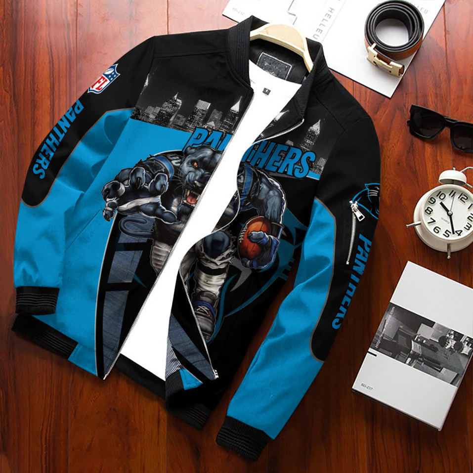 Carolina Panthers Bomber Jacket | NFL Team Jacket for Men & Women | Football Fan Gift