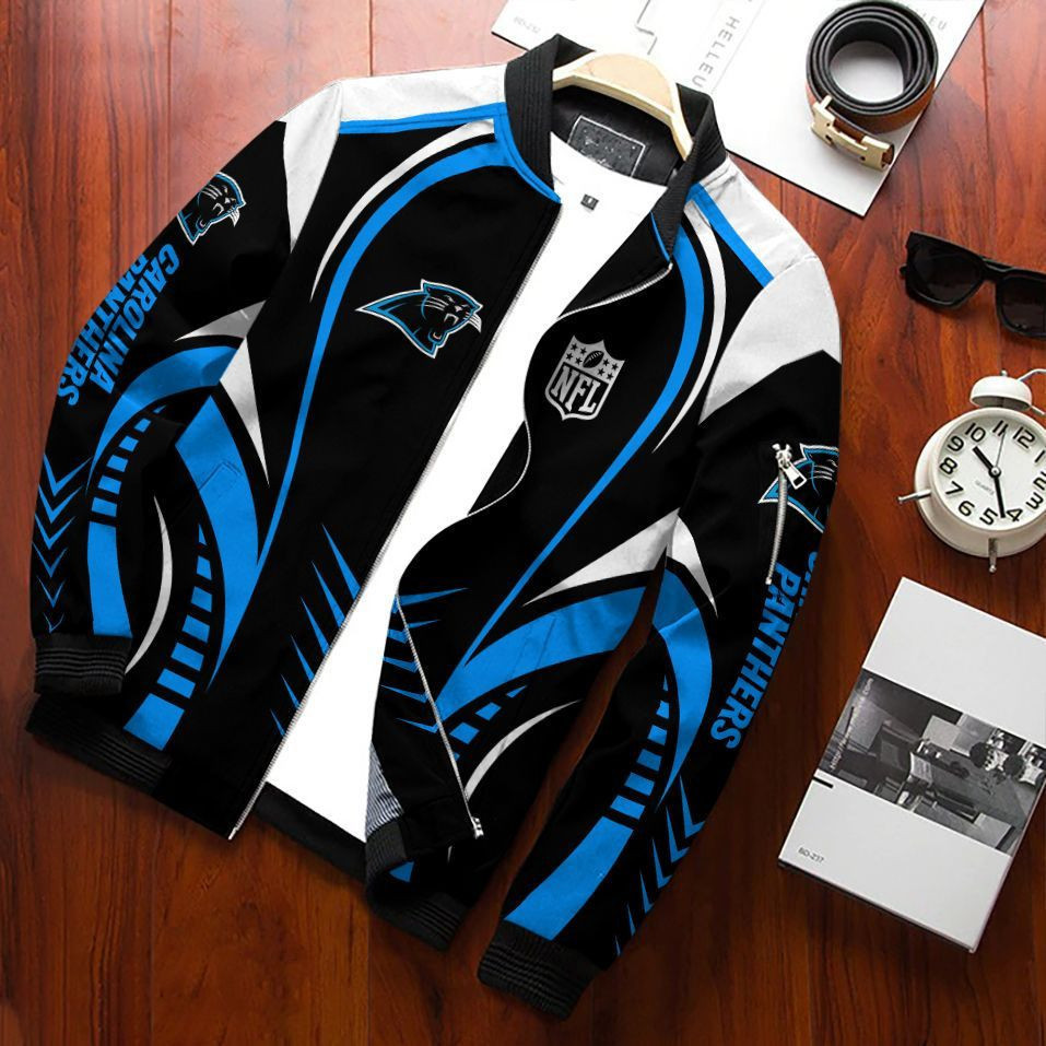 Carolina Panthers Bomber Jacket | NFL Team Jacket for Men & Women | Football Fan Gift