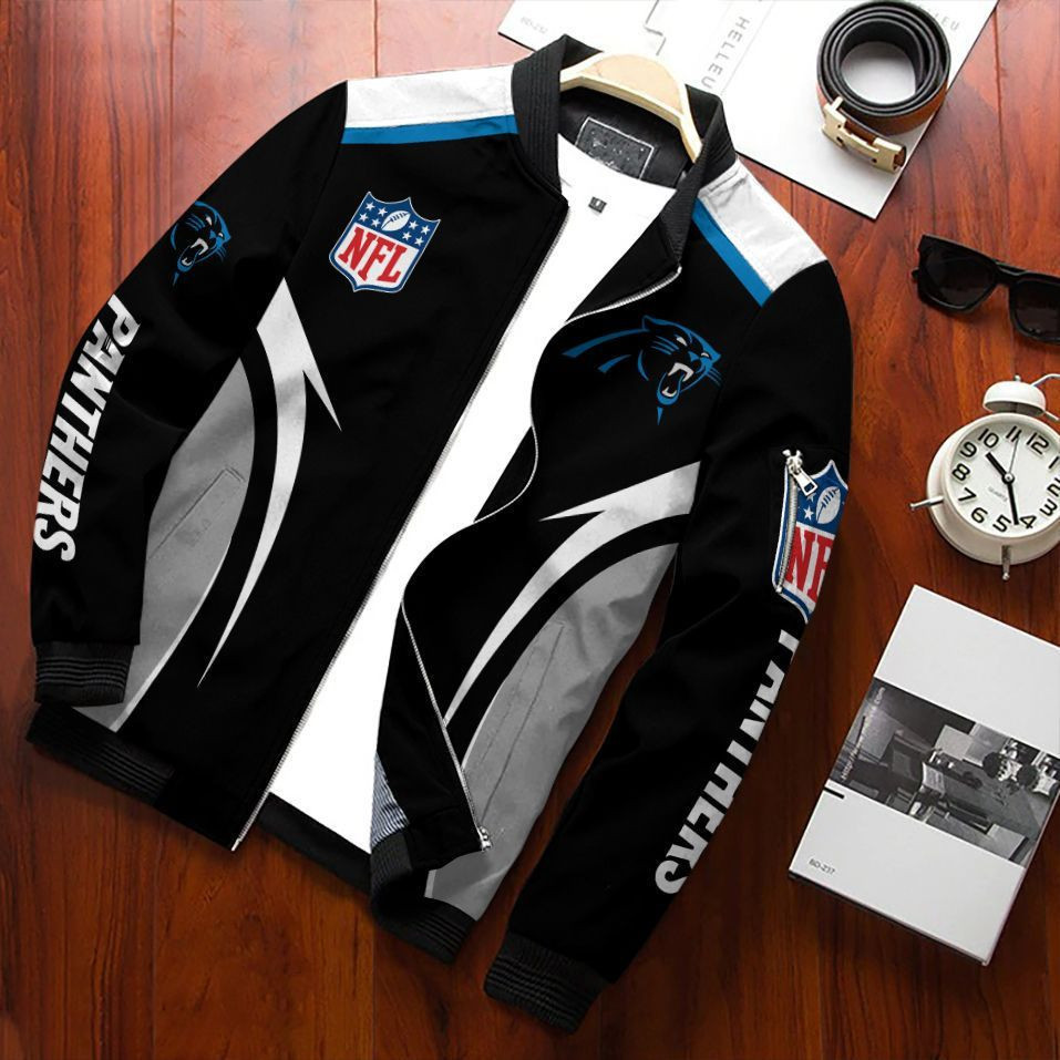 Carolina Panthers Bomber Jacket | NFL Team Jacket for Men & Women | Football Fan Gift