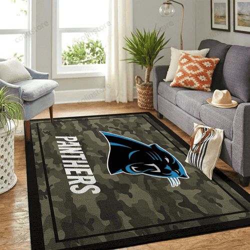 Carolina Panthers Living Room Area 3D Rectangle Area Rug – Full Print Carpet For Living Room & Bedroom Home Decor