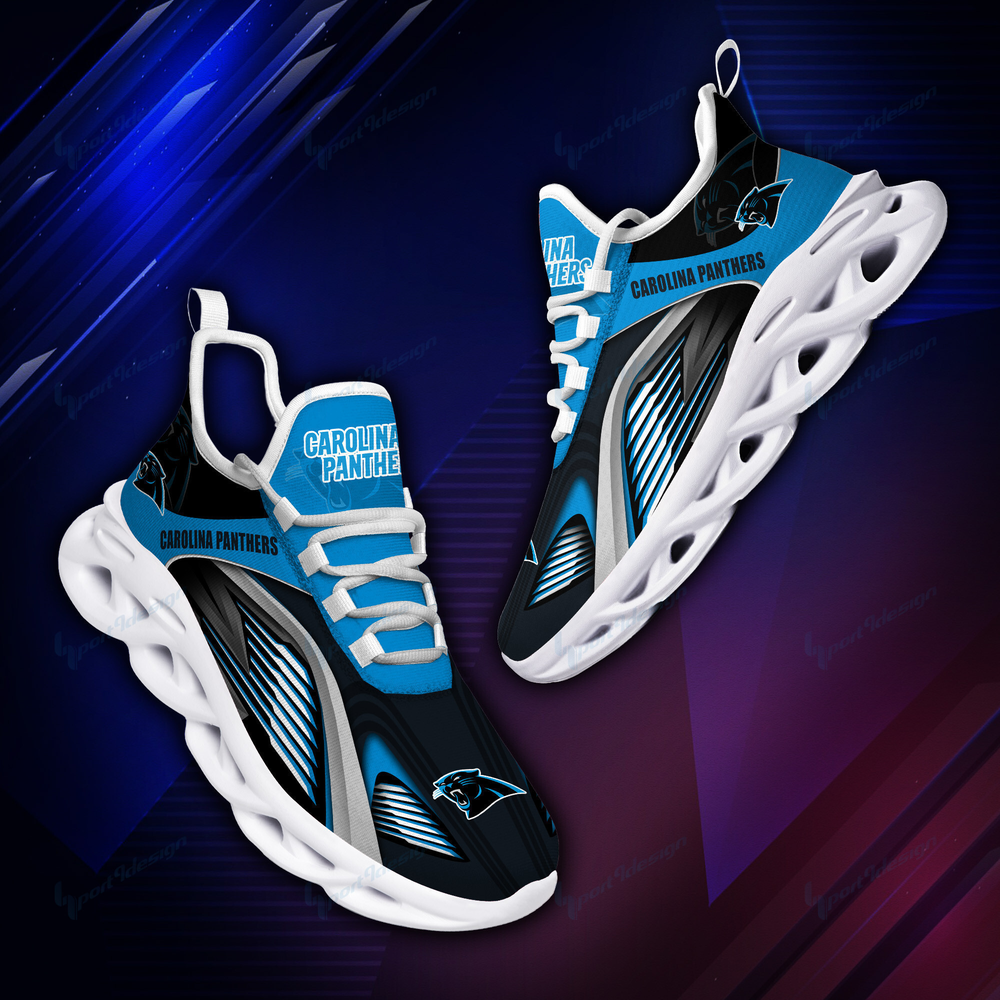 Carolina Panthers Max Soul Shoes Sneakers for Men And Women – NFL Football Fan Shoes, Team Sneakers