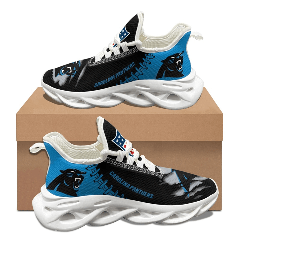 Carolina Panthers Max Soul Shoes Sneakers for Men And Women – NFL Football Fan Shoes, Team Sneakers