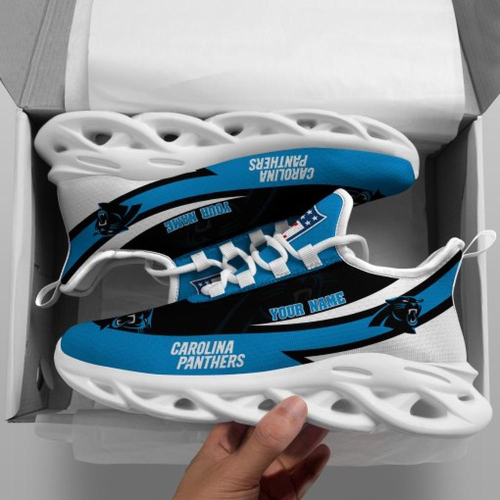 Carolina Panthers Max Soul Shoes Sneakers for Men And Women – NFL Football Fan Shoes, Team Sneakers - Image 3