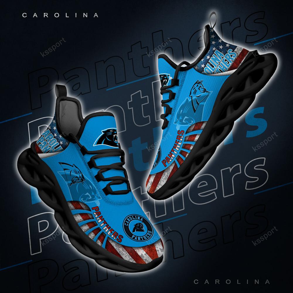 Carolina Panthers Max Soul Shoes Sneakers for Men And Women – NFL Football Fan Shoes, Team Sneakers - Image 3