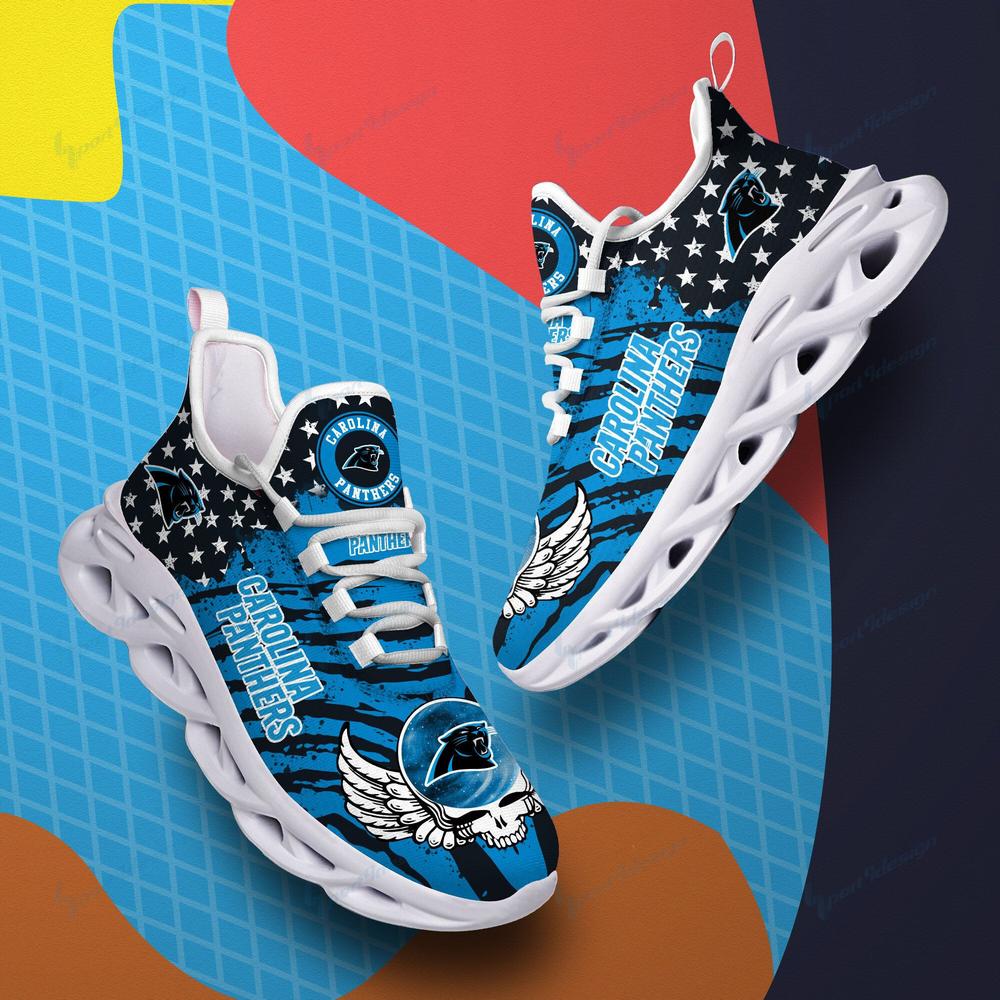 Carolina Panthers Max Soul Shoes Sneakers for Men And Women – NFL Football Fan Shoes, Team Sneakers - Image 4