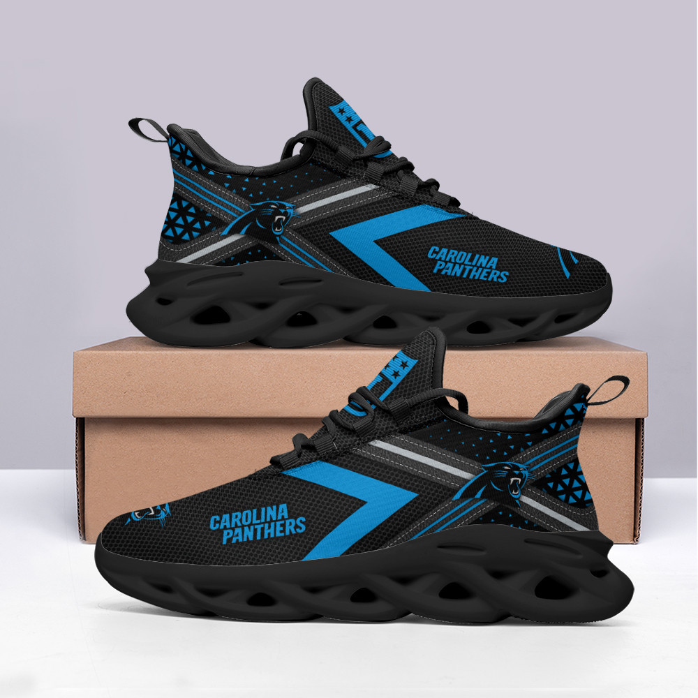 Carolina Panthers Max Soul Shoes Sneakers for Men And Women – NFL Football Fan Shoes, Team Sneakers