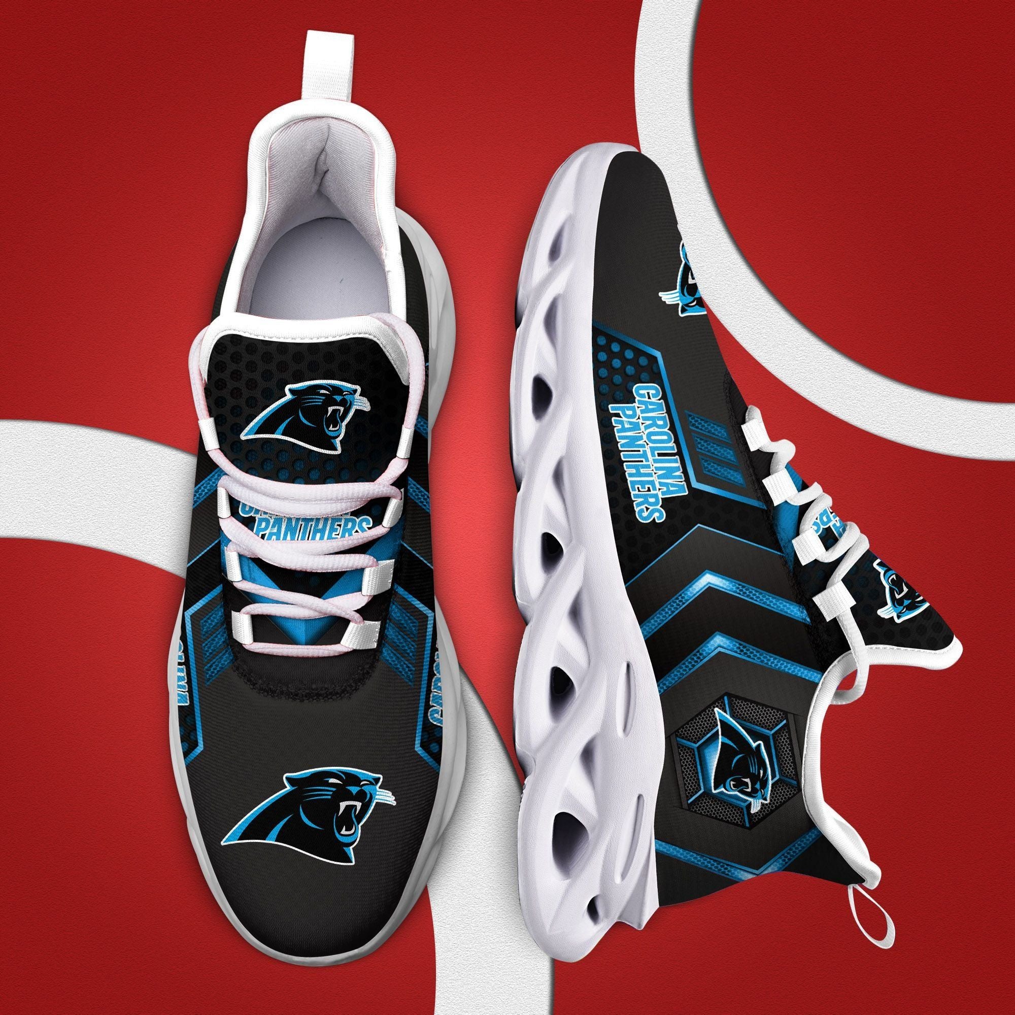 Carolina Panthers NFL Max Soul Shoes Sneakers for Men And Women – NFL Football Fan Shoes, Team Sneakers - Image 4