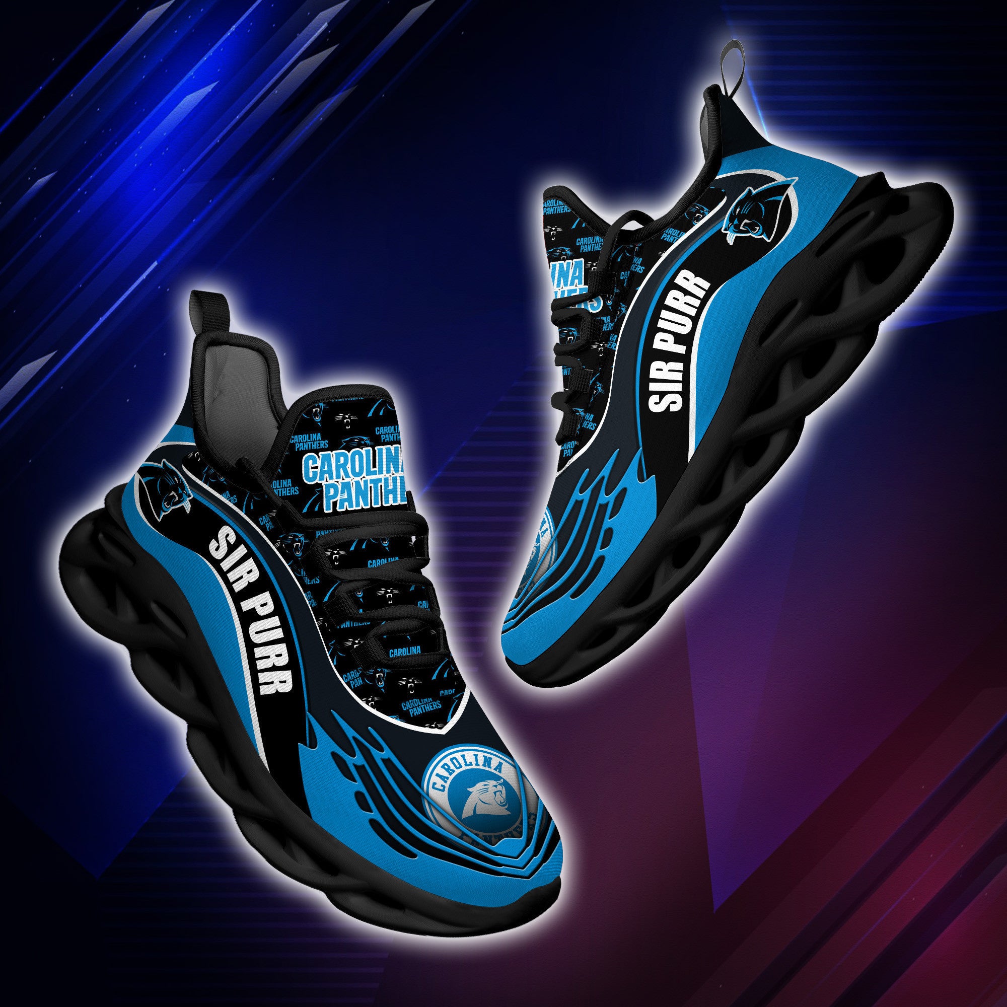 Carolina Panthers NFL Max Soul Shoes Sneakers for Men And Women – NFL Football Fan Shoes, Team Sneakers - Image 4