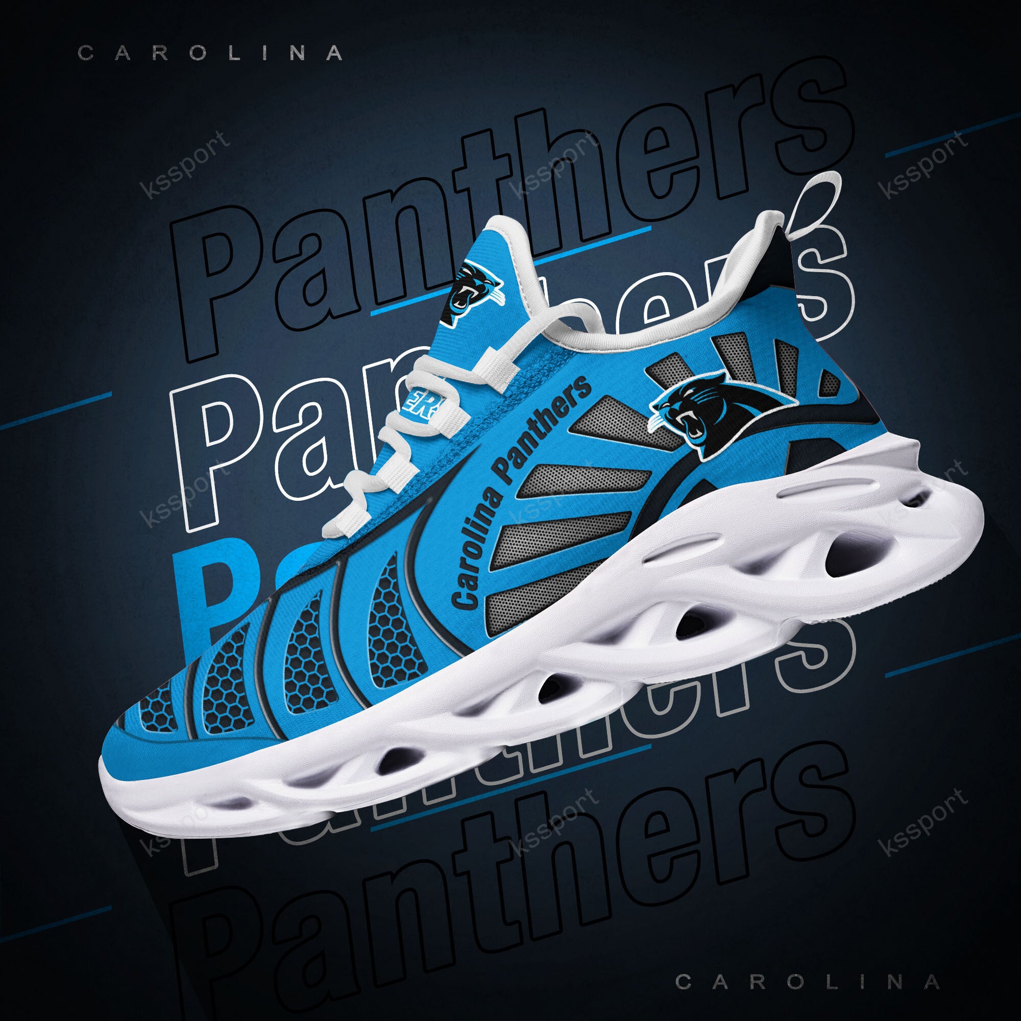 Carolina Panthers NFL Max Soul Shoes Sneakers for Men And Women – NFL Football Fan Shoes, Team Sneakers