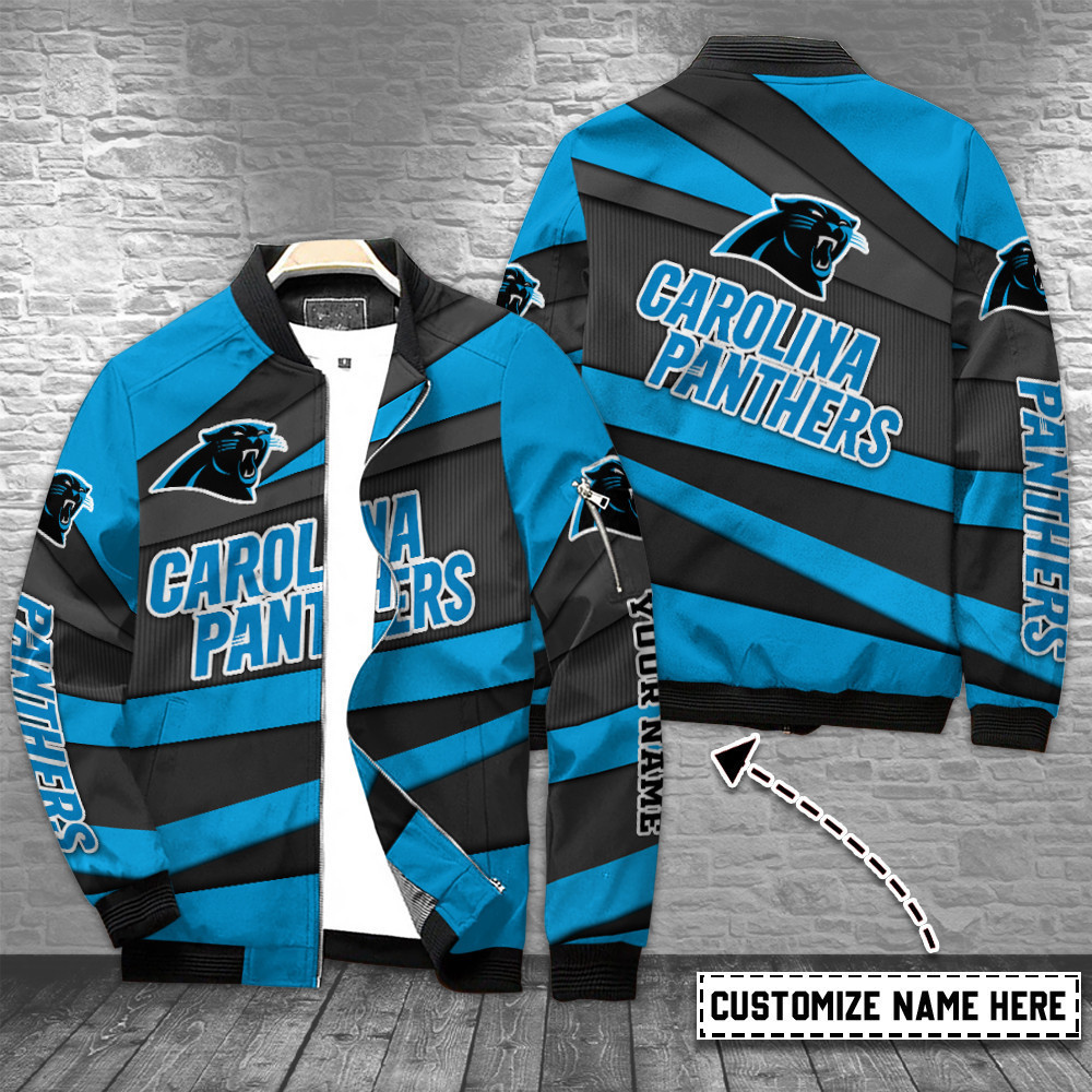 Carolina Panthers Personalized Bomber Jacket | NFL Team Jacket for Men & Women | Football Fan Gift