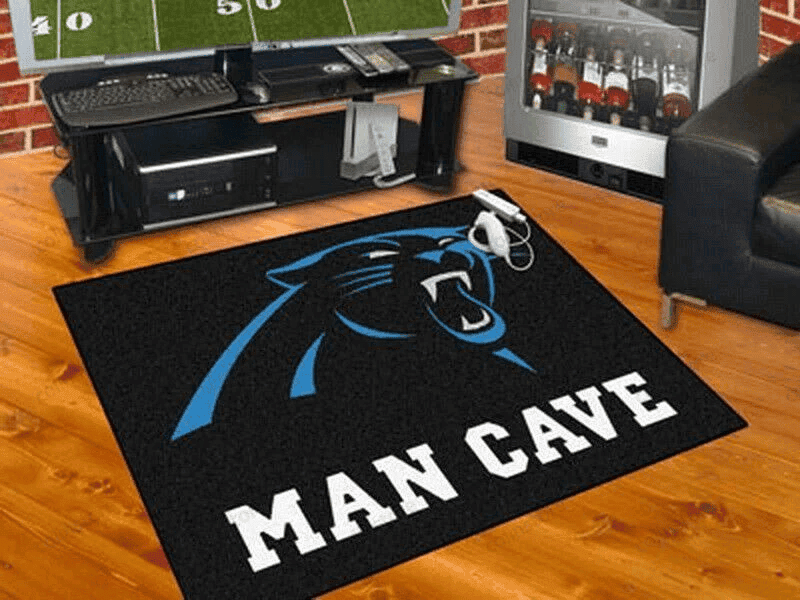 Carolina Panthers Rectangle Area Rug – Full Print Carpet For Living Room & Bedroom Home Decor