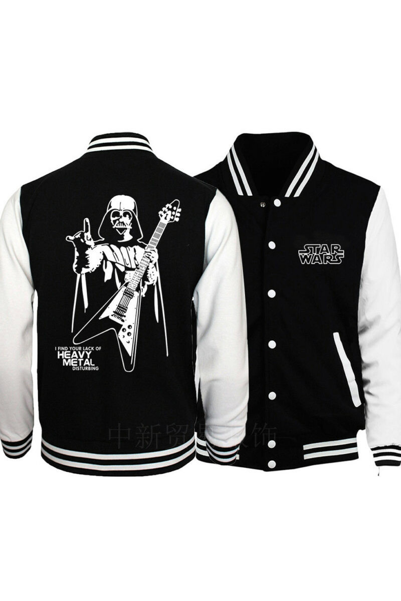 Cartoon Character Printed Stand Collar Baseball Jacket for Men & Women | Fashion Gift