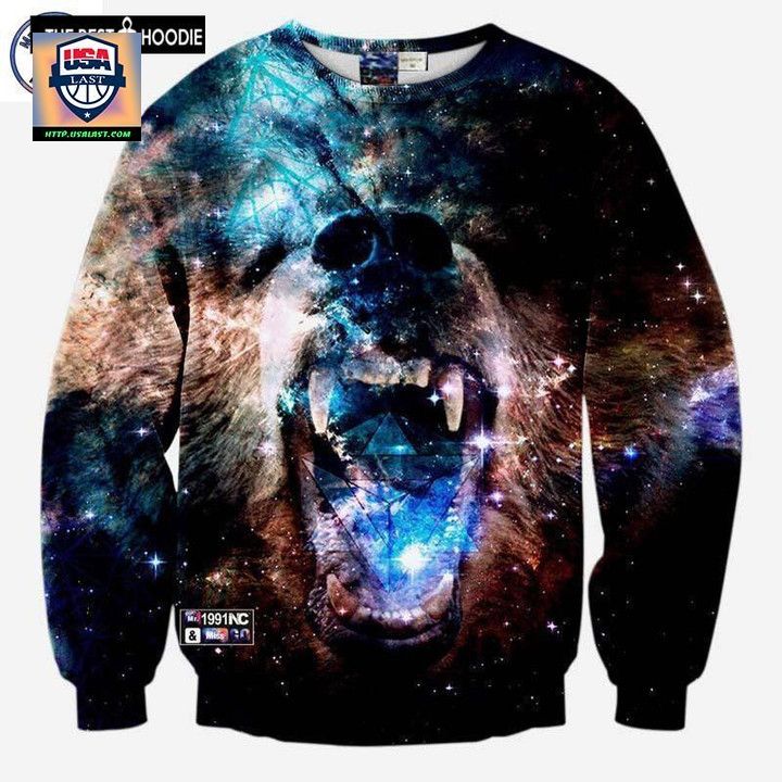 Casual Hoodies For Men Women 3D Sweaters Print Ferocious Dog Sharp Teeth Animals Slim Galaxy Hoodies