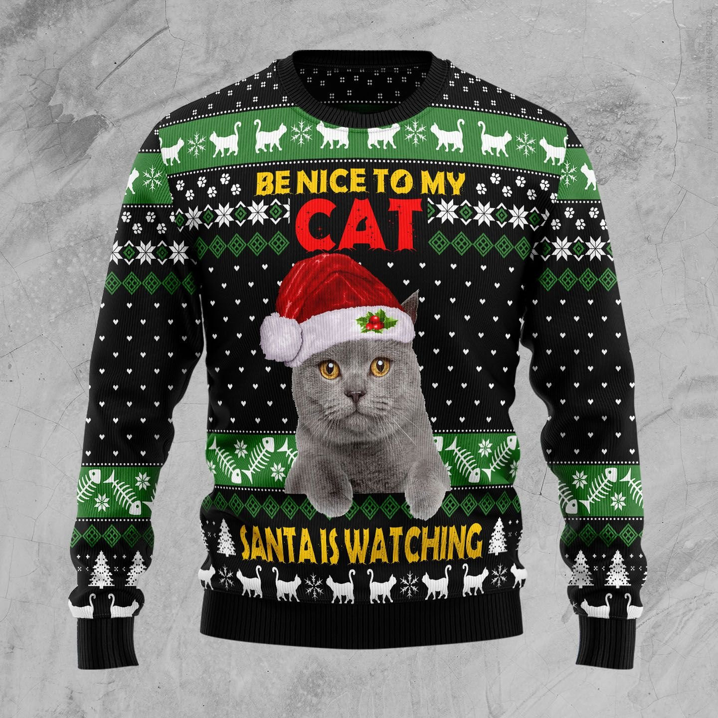 Cat Be Nice Ugly Christmas Sweater, Perfect Holiday Gift