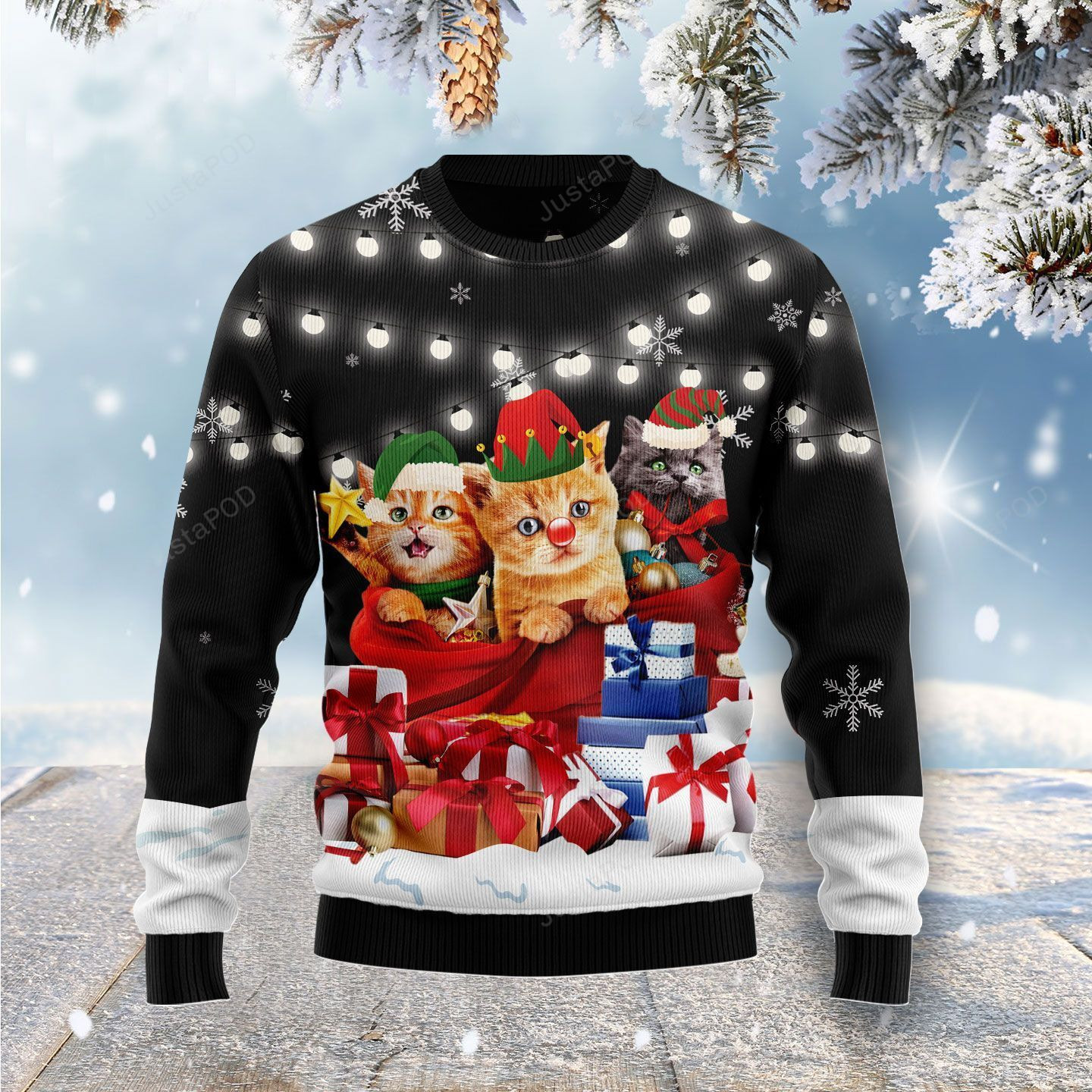 Cat Gifts Noel Ugly Christmas Sweater, Perfect Holiday Gift