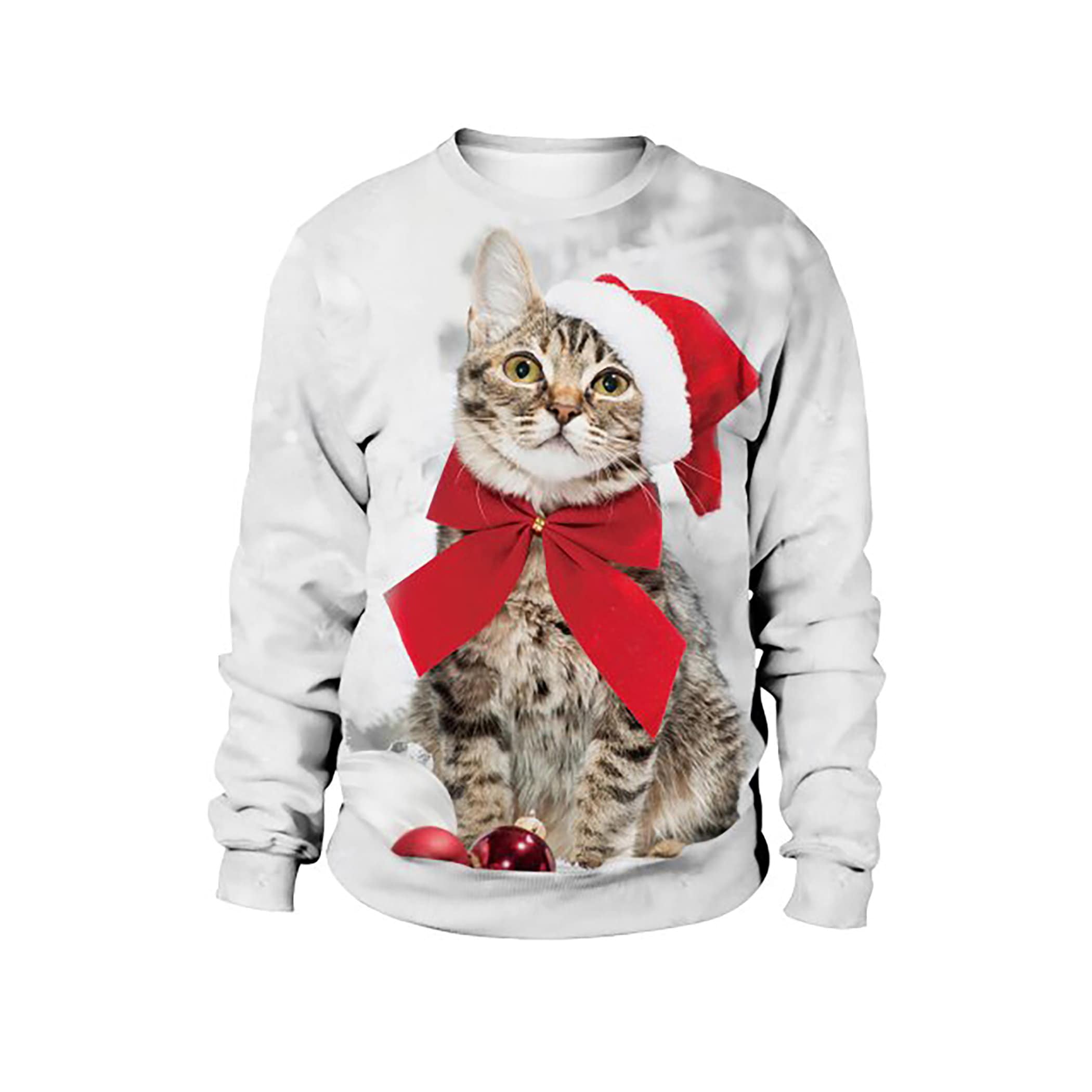 Cat Merry Christmas White Ugly Christmas Sweater