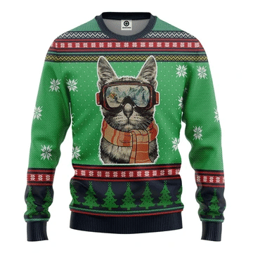 Cat Ugly Christmas Sweater, Perfect Holiday Gift