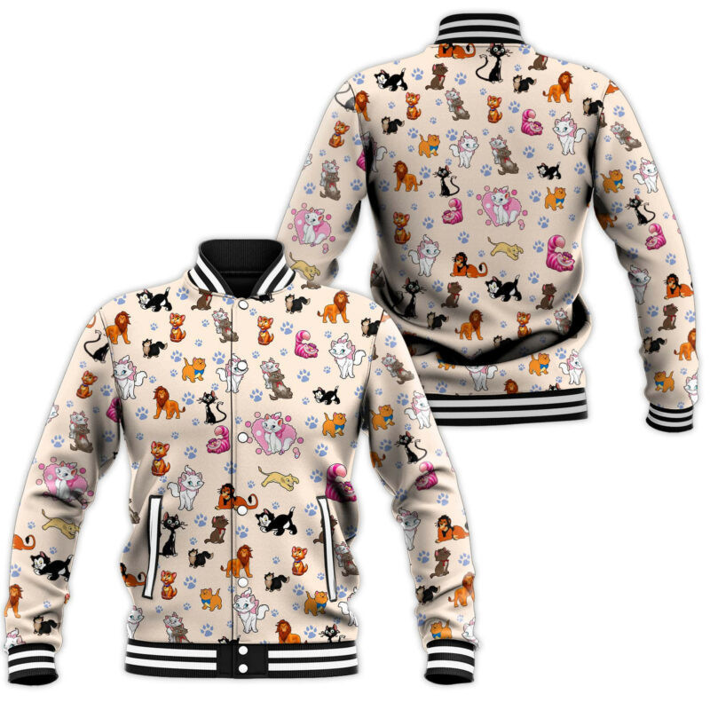 Cats Characters Fashion Baseball Jacket for Men & Women | Cartoon Fan Gift