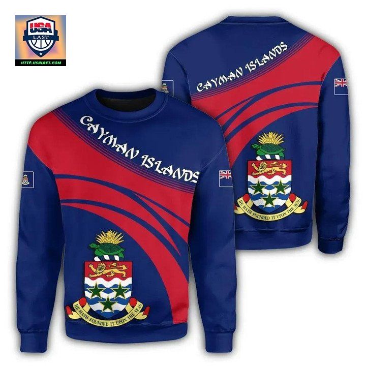 Cayman Islands Coat Of Arms Sweater Cricket Style J5W