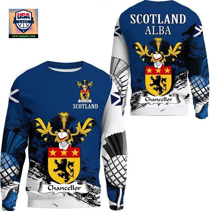 Chancellor Scottish Family Crest Scotland Special Sweater 