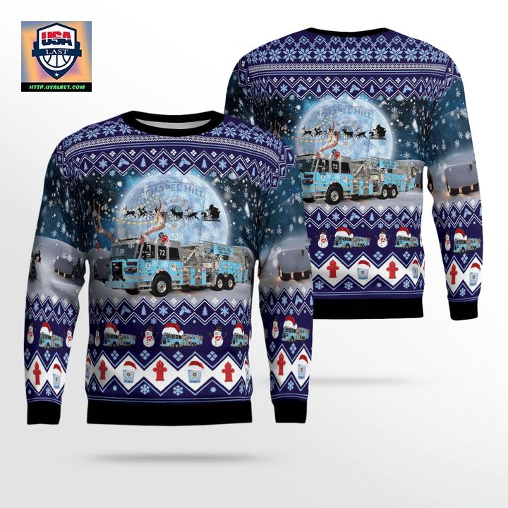 Chapel Hill Fire Department Christmas AOP Sweater
